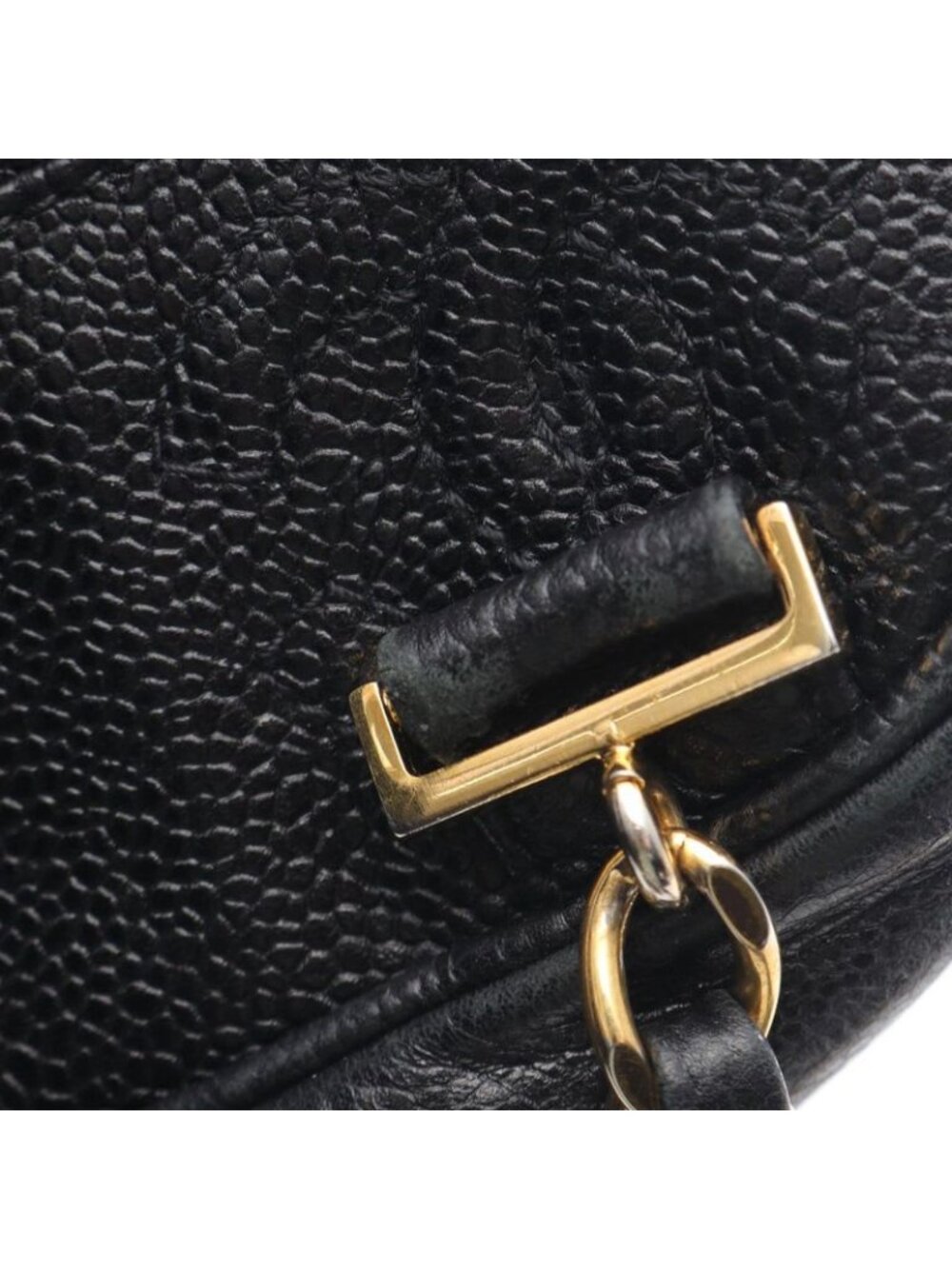 Chanel Rucksack Sac Backpack Triple Chain Black Calf - Picture 10 of 10